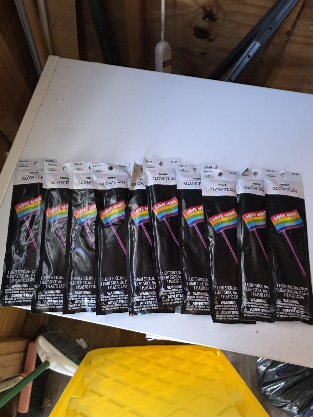 Glow Pride Flag Light Sticks (Pack of 10)